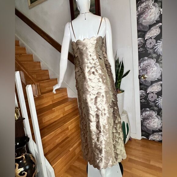 Anthropologie x SAU  Escamas Metallic Textured Maxi Dress - Picture 7 of 8